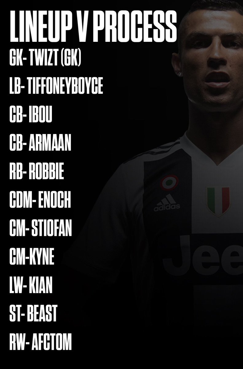 PrisonFCFT's tweet photo. LINEUP VS @PROCESSFCFT

@FMFTFIFA 7pm https://t.co/nVYHBaCX4j