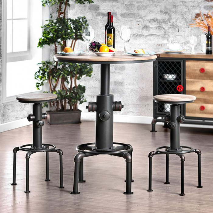 ambfurniture's tweet image. #bartableset #livingroom #diningroom #gameroom 3 pc Foskey antique black fire hydrant inspired bar height table set. Click Acima Credit Fast Easy Approval at ambfurniture.com