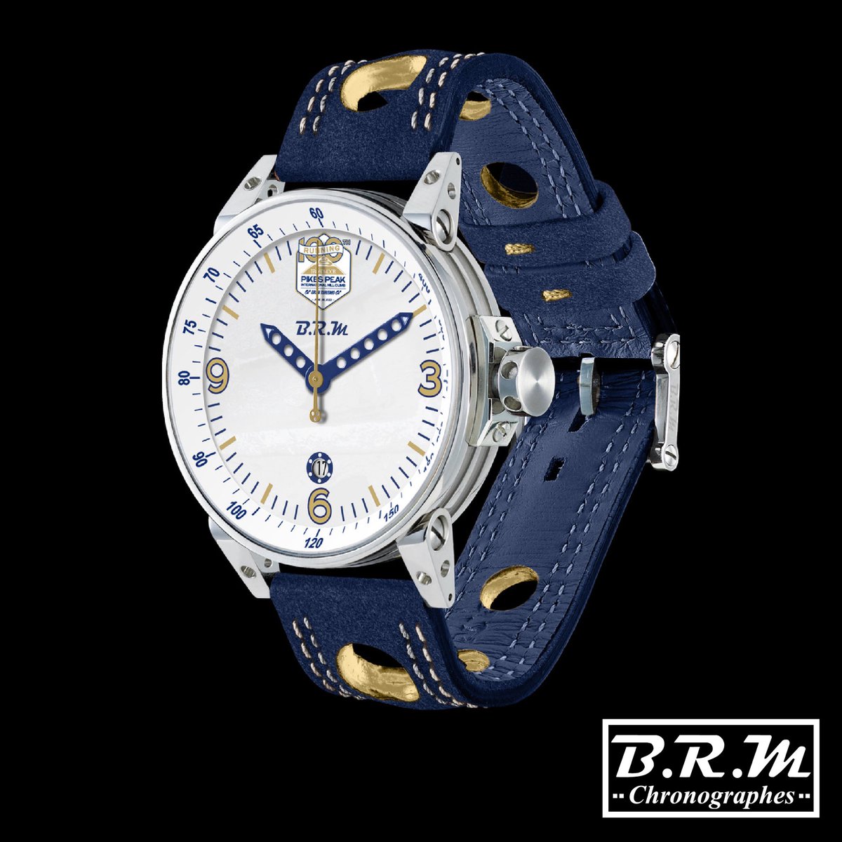 PPIHC's tweet photo. (1/2) We are excited to announce all six division winners will be awarded this wonderfully designed, exclusive champions watch provided by @BRMamericas! Fans may order a similar #100thRunning timepiece (blue watch face) from B.R.M. https://t.co/dRjkApwqaJ