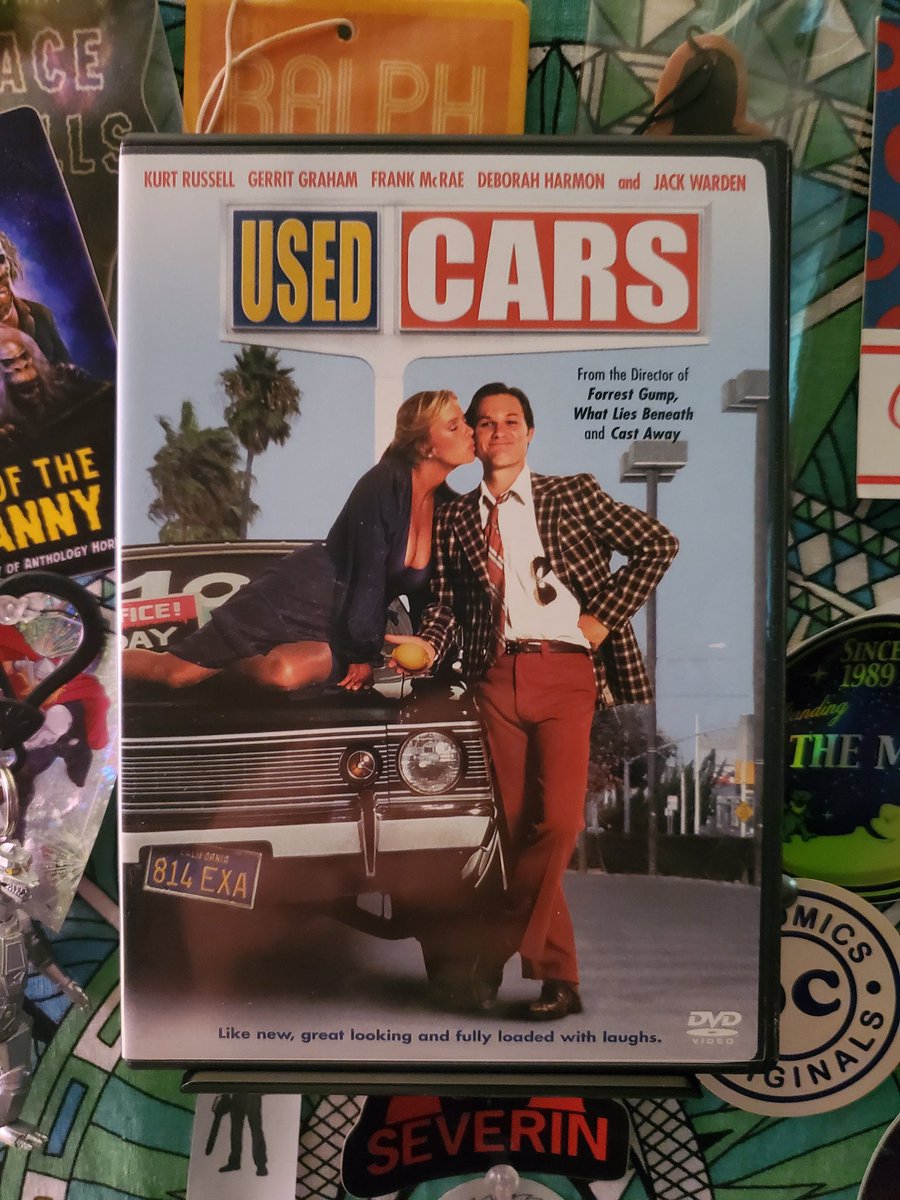 Cars! Day of #Junesploitation!
USED CARS 1980
Robert Zemeckis

Fitting in another car classic & perennial (my) dad favorite! We were huge fans of Kurt Russell, Jack Warden & the lot! 
(Recording a podcast on it too 😉) #comingsoon

#cars #80scomedy #dvdcollector #physicalmedia