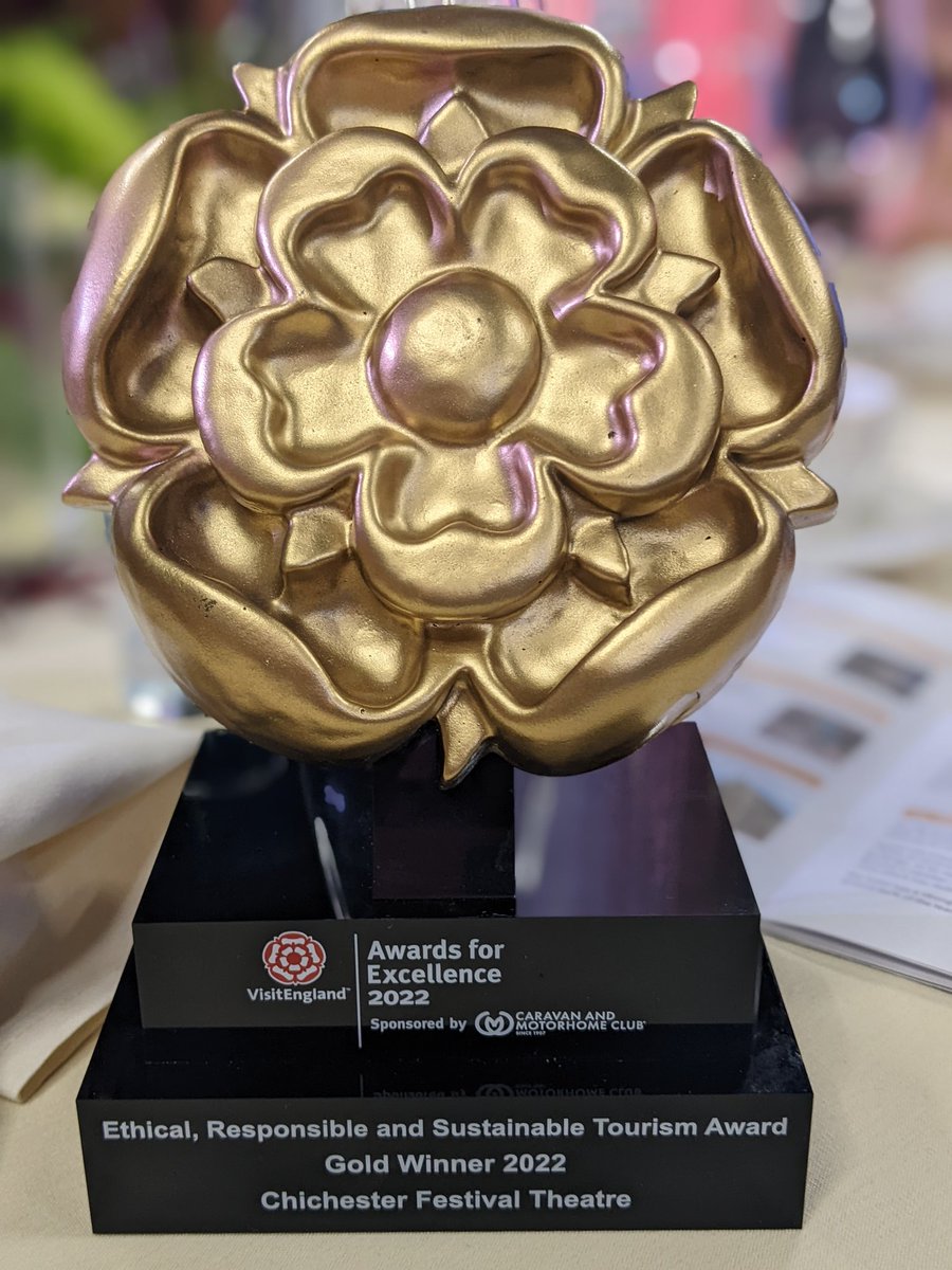 JessBlakeLobb's tweet photo. Incredibly proud to represent @ChichesterFT at the #VEAwards2022 tonight and come away with the Gold Award for Ethical, Responsible and Sustainable Tourism. It was a pleasure to meet @clarebalding and thanks to @tourismseast and #BSAwards. Congratulations to all the finalists! https://t.co/bBYxRd284u