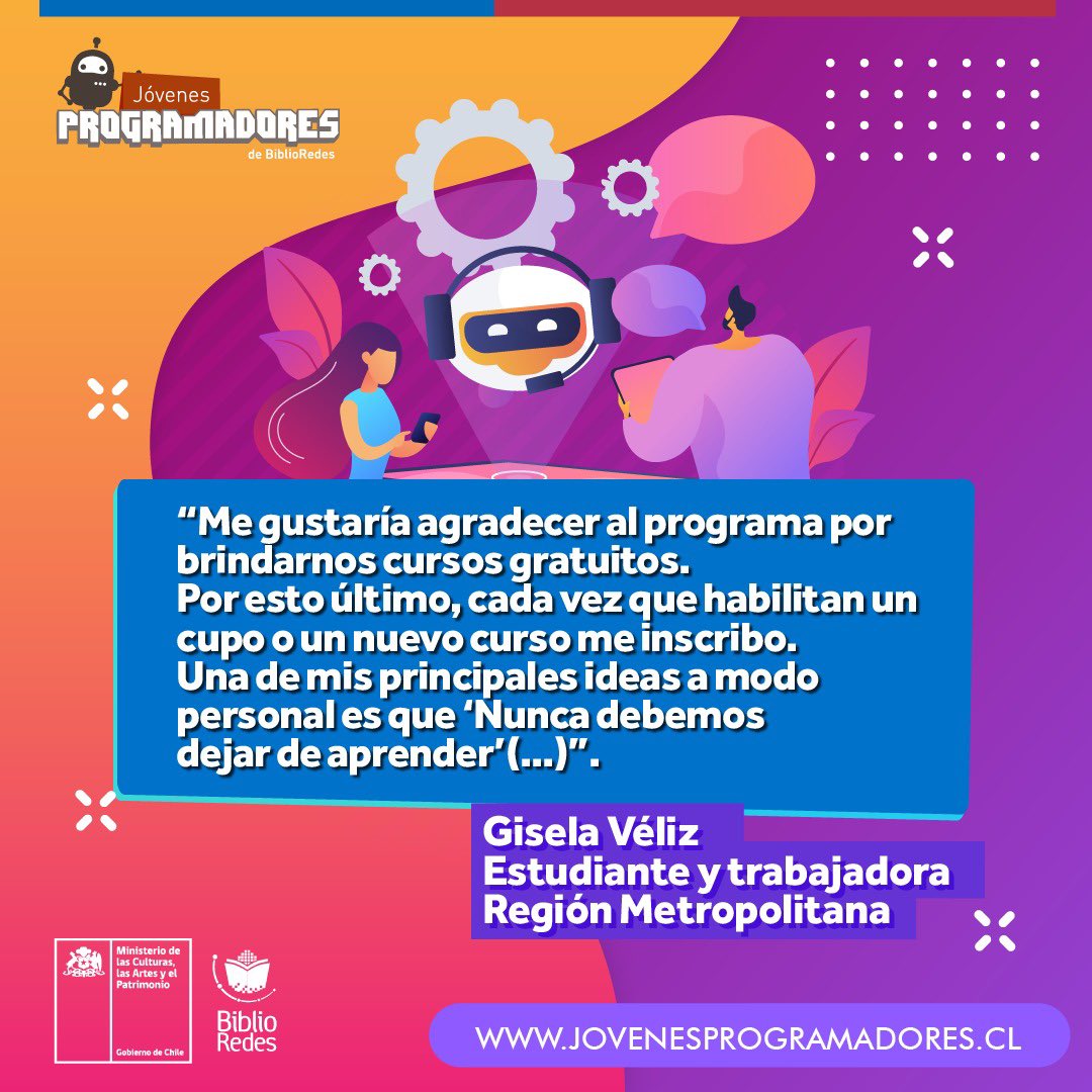 JProgramadores's tweet photo. Gisela es la primera graduada de Jóvenes Programadores del año 2022🤩El 1 de junio finalizó el nuevo curso “Ciberseguridad Ciudadana 2:Autocuidado para el siglo XXI”.Además ya había participado en las versiones anteriores del programa finalizando diversos cursos ¡Felicitaciones! https://t.co/h7ip3SuqZg