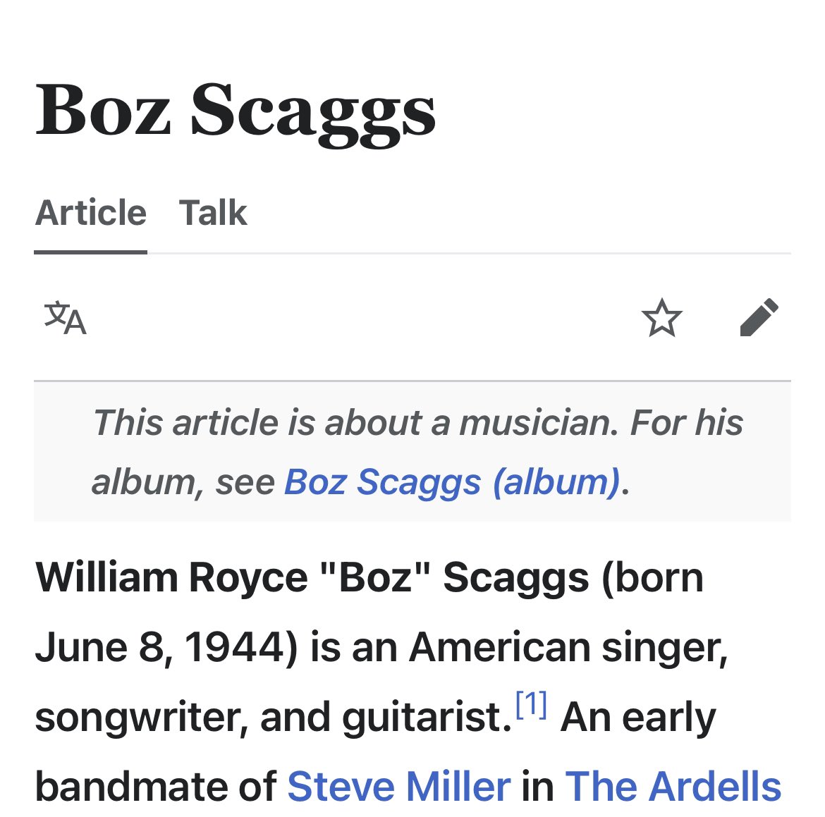  More of a Boz Scaggs , I reckon Billy . Happy Birthday 