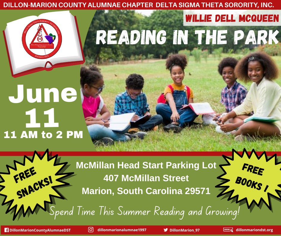 RESCHEDULED DATE! Join us this Saturday, June 11th! 📚