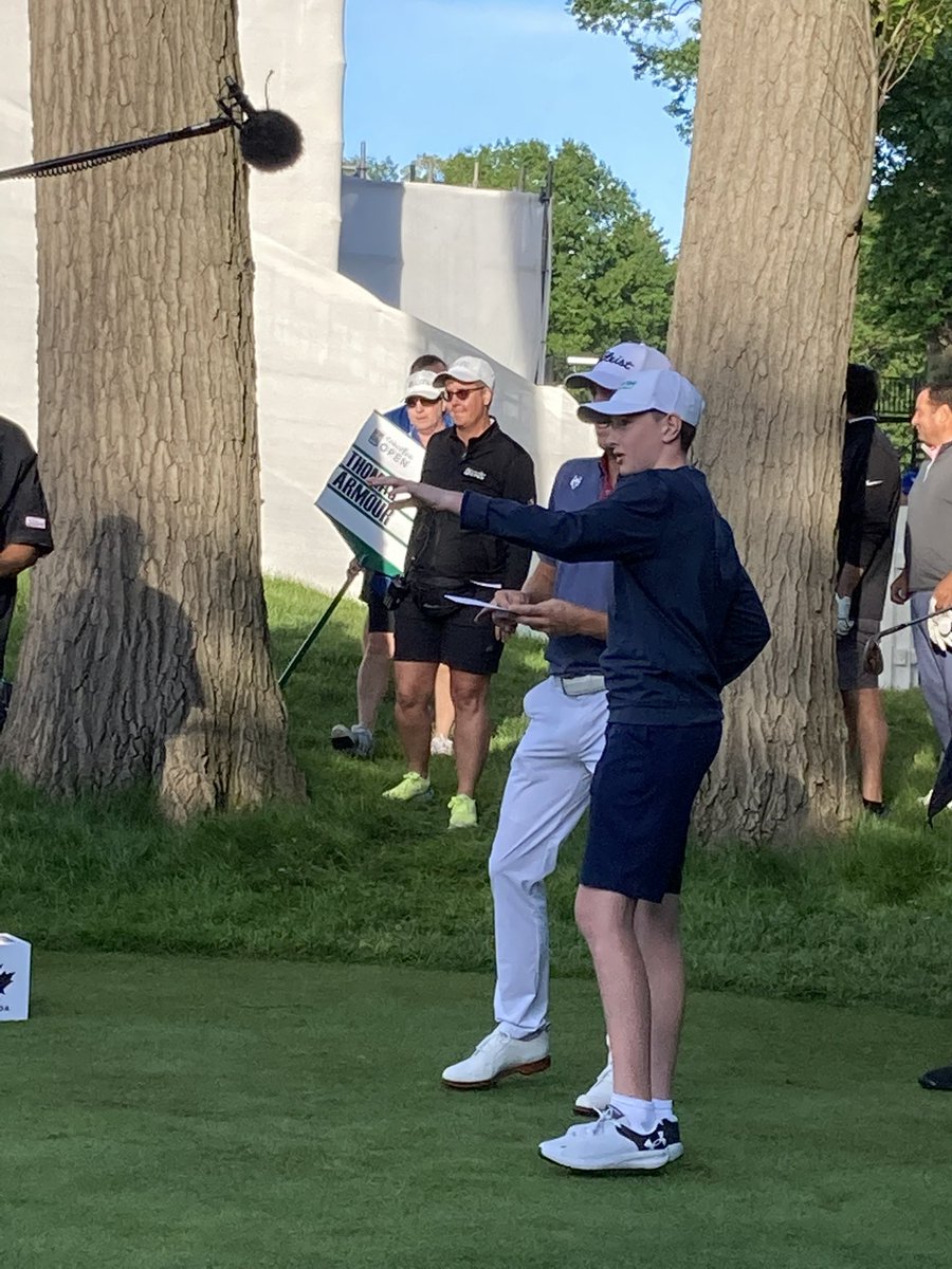 Hey <a href="/JustinThomas34/">Justin Thomas</a> - thanks for being so kind to my son Kooper this morning on 2nd tee <a href="/RBCCanadianOpen/">RBC Canadian Open</a> He is a huge fan of yours and was definitely awestruck! Play well this week! #thankyou #memories #PGATour #theseguysaregood #TeamTitleist #classact