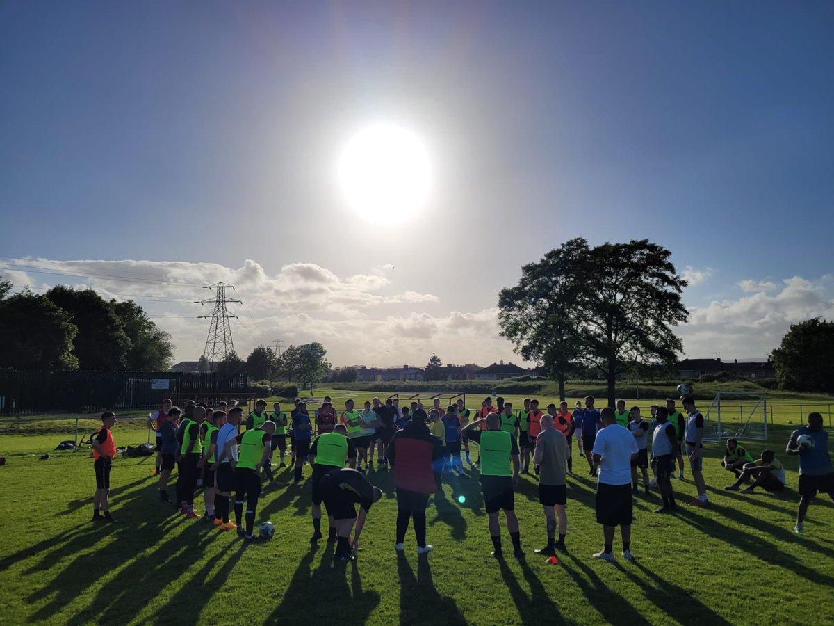 NewportSaintsFC's tweet photo. WOWโฆ..in 10 years we have never seen so many players attend a seniors first day Pre Season Session and 98% provided details to sign onโฆ. Unbelievable โฆ#upthesaints #uts ๐๐ค #oneclub #oneambition #NewportSaints https://t.co/2VA7Pbm8dd