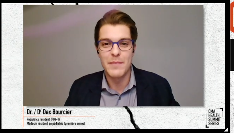 <a href="/DaxBourcier/">Dax Bourcier</a> says medical trainees are either "scared" or in "hopeful denial" about current health human resource crisis #CMAHealthSummit