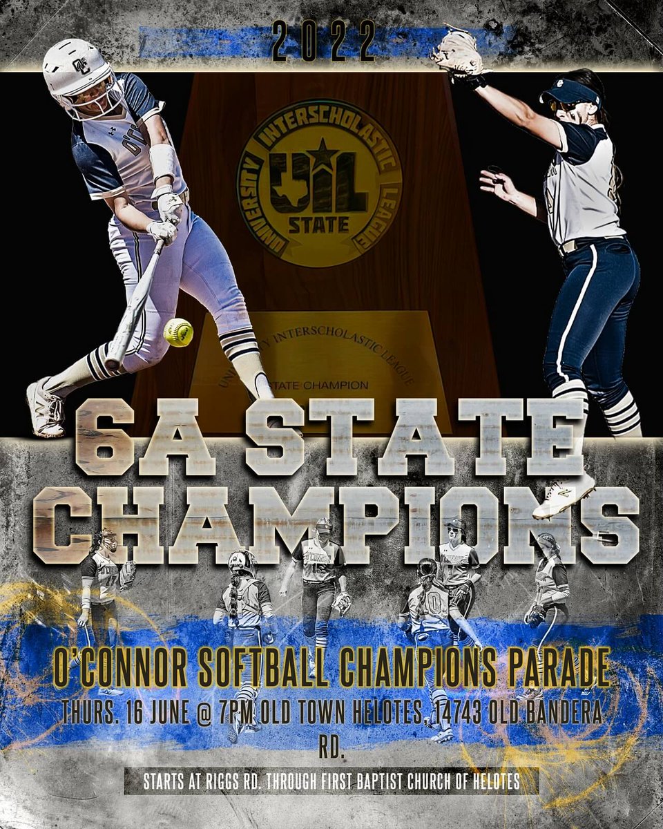 Here come the Panthers! 🥎

We are thrilled to announce that the Lady Panthers will be coming through the streets of Old Town Helotes next week to celebrate their championship victory! EVERYONE is invited! Come out and CELEBRATE with us! #LoveNavyLiveGold 🥇