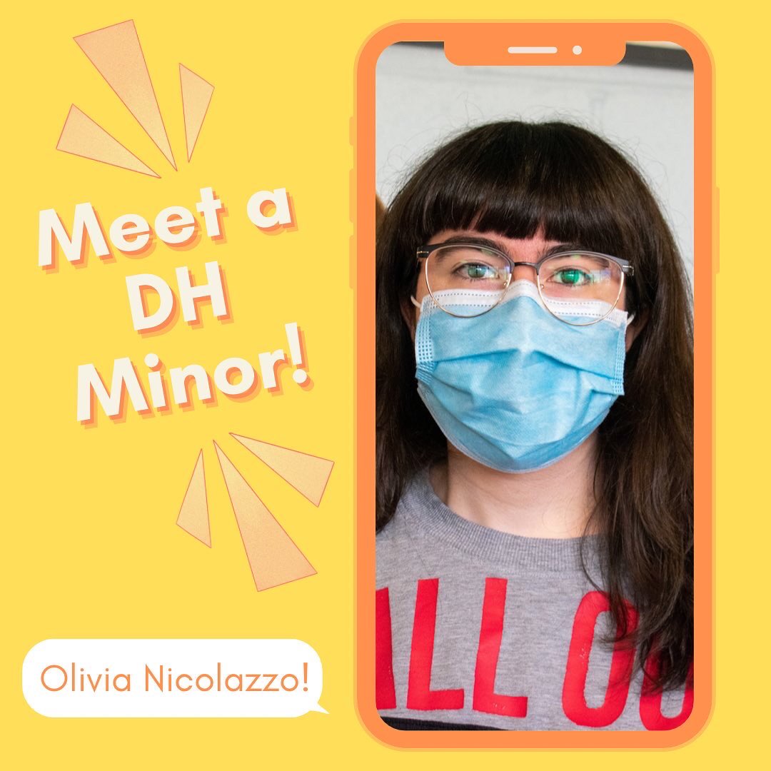 DHCenter_fsu's tweet photo. Meet Olivia Nicolazzo, a fellow FSU student with a Digital Humanities minor! If you're interested to learn more, check out the FSU’s Center for Digital Humanities, which is linked in bio! https://t.co/YA3SSceXXH