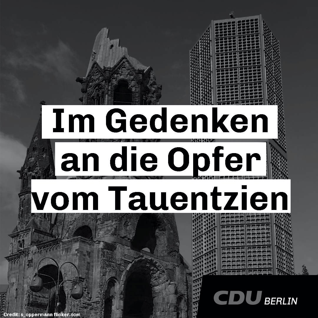 Wir sind entsetzt, dass die Tat am #Tauentzien heute offenbar kaltblütig geplant war. Sie weckt schlimmste Erinnerungen. Motivation und Verbindungen des mutmaßlichen Täters müssen restlos aufgeklärt werden! Unsere Gedanken und Gebete sind bei den Opfern und ihren Angehörigen.