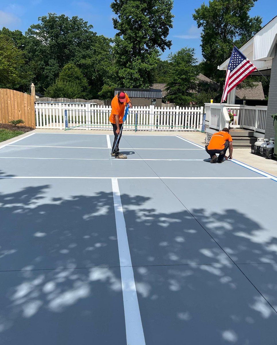 <a href="/2gnc/">2 Guys Named Chris</a> <a href="/demmguy/">Chris Demm</a> we just had the pickle ball court painted in our driveway…<a href="/ckelly2gnc/">Chris Kelly</a> you have an open invitation to play anytime. Big shout out to Piedmont Paving for doing such a great job. <a href="/missjennyfulton/">Jenny Fulton</a>