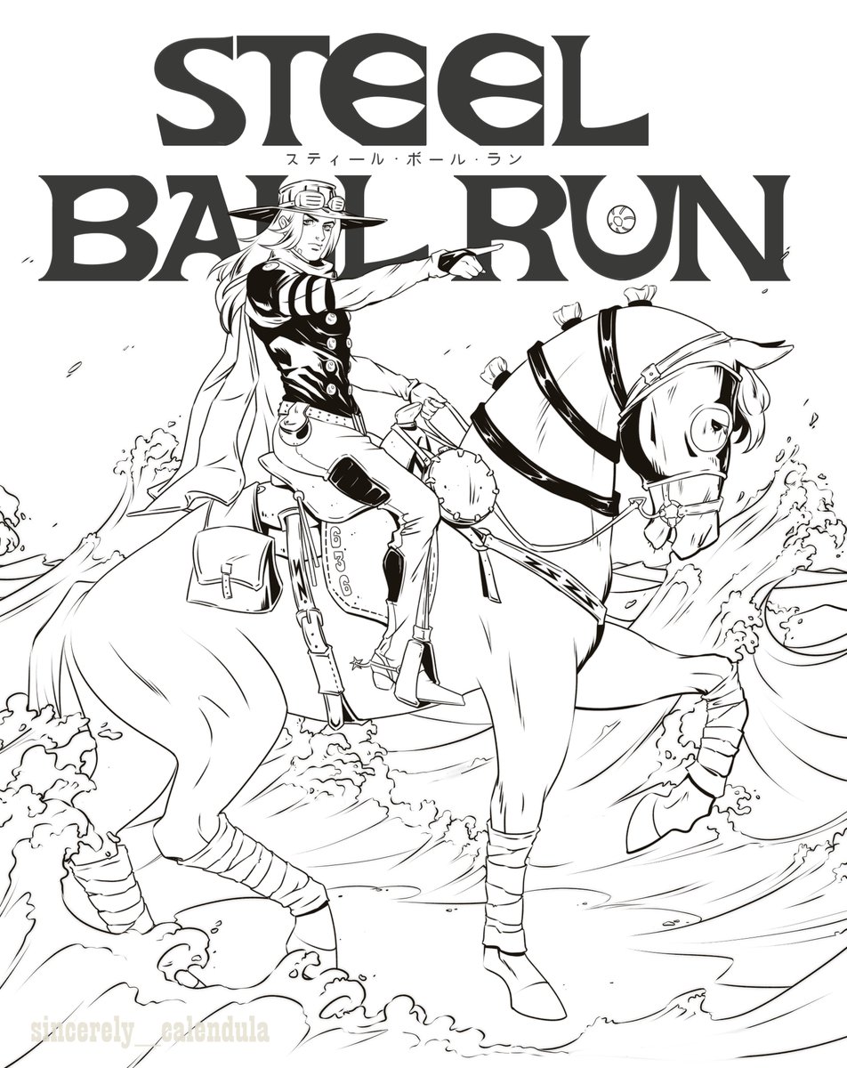 Uploading here first because instagram destroyed the quality of my images 
#gyrozeppeli #steelballrun #JoJosBizarreAdventure