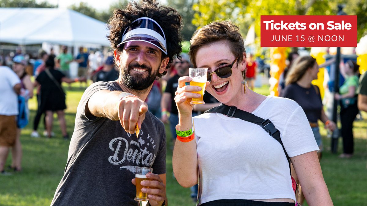 Set those calendar reminders! 🗓️ 

Tickets for <a href="/TXBrewersFest/">Texas Craft Brewers Festival</a> go on sale next Wednesday, June 15 at Noon. 

We can’t wait to see y’all at the year’s largest celebration of small and independent Texas craft brewers. 

👀 the brewery lineup + details:
texascraftbrewersfestival.org