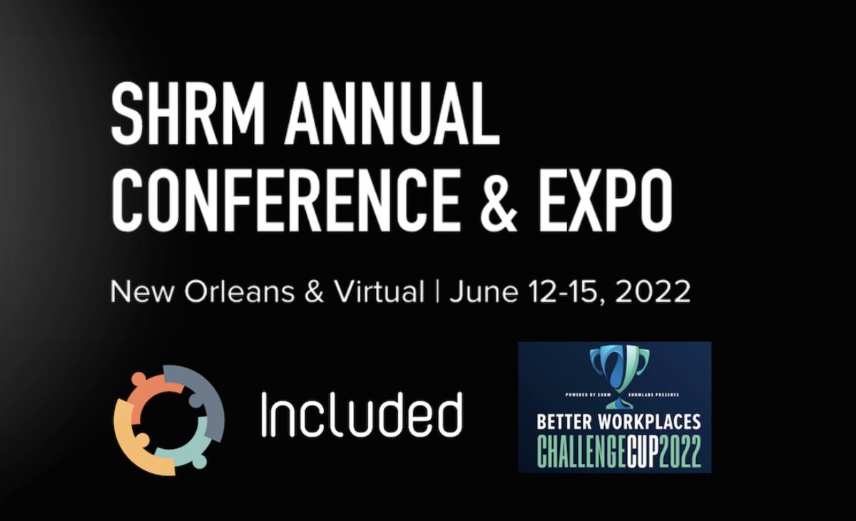 SHRM is 4 days away, will we see you there? :) If you're headed to #SHRM22 next week, stop by Included booth #5648. Learn more here: included.ai/shrm-22/ #SHRM #SHRMLabs #SHRM2022 #causetheeffect #DEItech #includedatwork #diversity #equity #inclusion