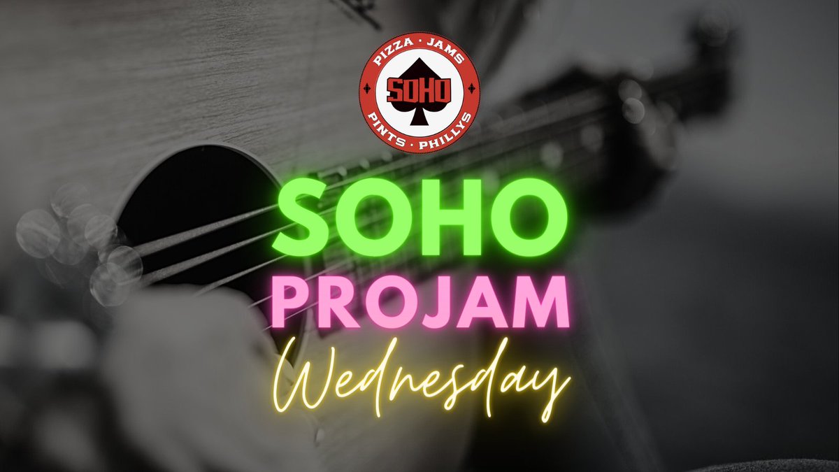 sohoyeg's tweet image. 🎸 🥁 🎹 It's Projam Wednesday! The Soho Projam is by invite and run by @jamiecooperdrums . Every week, Jamie assembles 7 bands,  and each band gets a couple cover songs to play. See you tonight!
#sohoyeg #yegmusicians #projam #yegevents #yegbars #yeg #jasperave #datenight