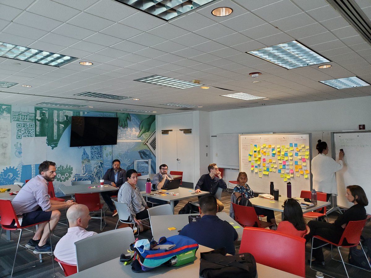 PHLInnovation's tweet photo. The #PHLConnectED team is taking part in a workshop today to discuss the program and continue to think strategically about #DigitalEquity. The workshop is led by @elizaPHL, the Director of Innovation. 💡 https://t.co/cGyTGAuIcJ