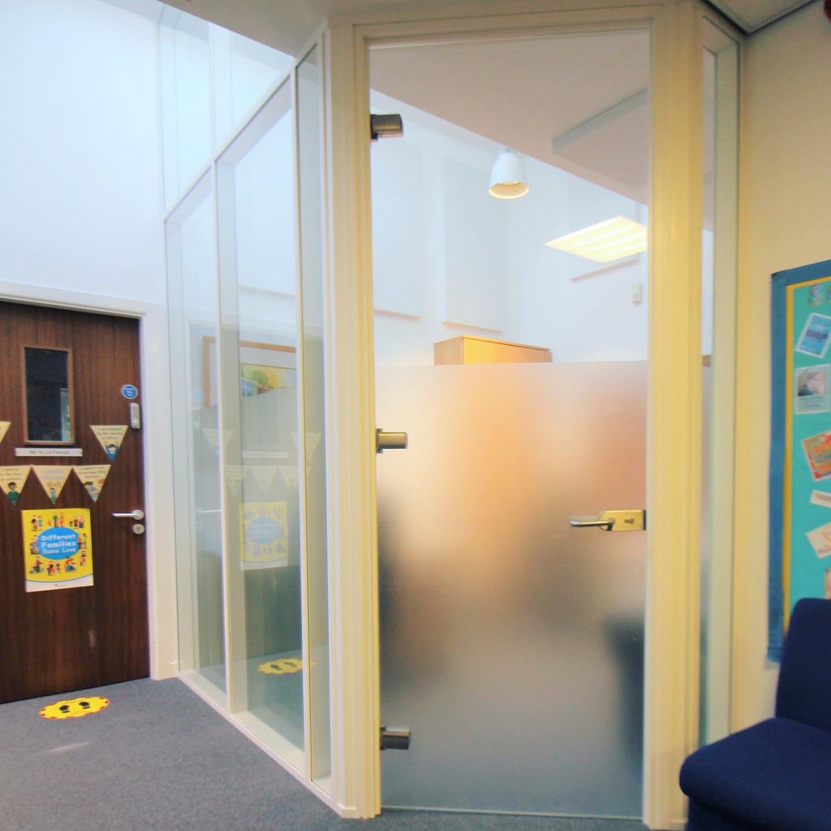 cube7interiors's tweet photo. Take a look at a space we recently transformed for West Kirby Primary School.

The brief was simple, transform a cluttered and disused space at the back of a classroom…to a private office space, perfect for planning and book marking. 👩‍🏫📚 https://t.co/DIpObe9bnP
