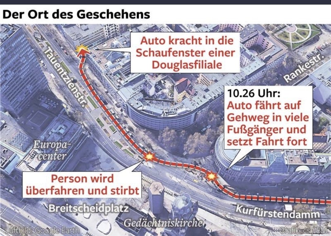 Bu bir kaza olabilir mi?

Anında çekilmiş videolar dolaşıyor, insanlar yerlerde yatıyor çığlıklar arasında

Hessen'den Berlin'i gezmeye gelen öğretmeni öldürüyor 14 öğrenci yaralı 5'i ağır 😔

29 yaşında Alman-Ermeni bunu yapan! Neden?.. Beyaz

#Tauentzienstraße #Kurfuerstendamm