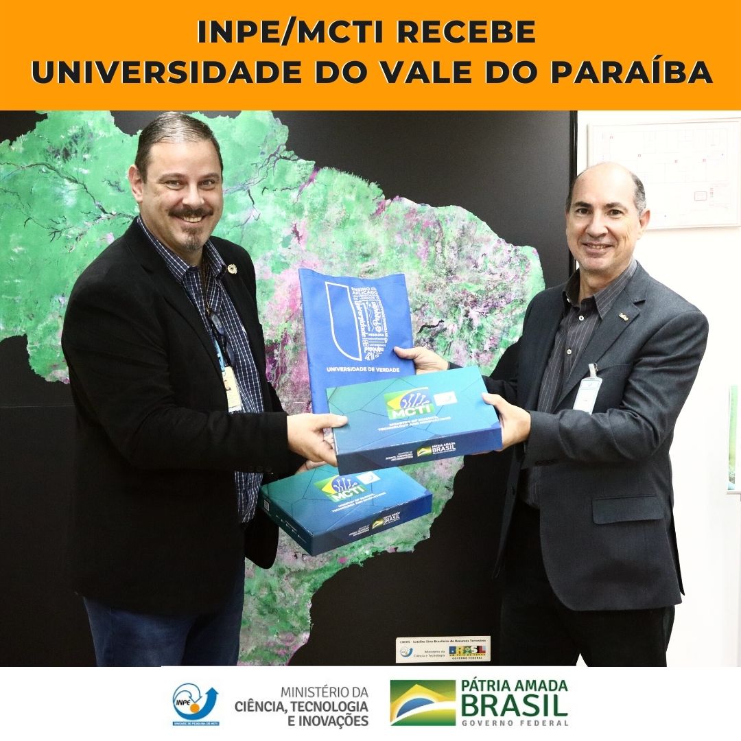 inpe_mcti's tweet photo. INPE/MCTI recebe Universidade do Vale do Paraíba

Ontem, 07 de junho, o Diretor do INPE/MCTI, recebeu o Reitor da Universidade do Vale do Paraíba e o Vice-Reitor. Na oportunidade conversaram a respeito de atividades que poderão ser desenvolvidas em conjunto  #inpe #mcti #univap https://t.co/envPWID7te
