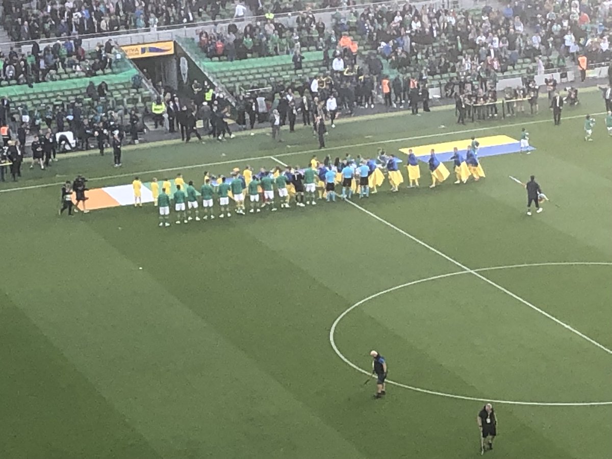Here at the Aviva . A tiny little bit of me wants Ukraine to win