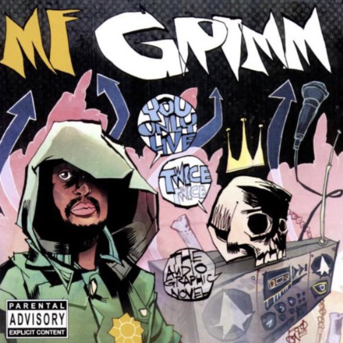 GrownUpRap's tweet photo. Rap History: MF Grimm - ‘You Only Live Twice: The Audio Graphic Novel’, released June 8, 2010. https://t.co/zhm0exkkuh