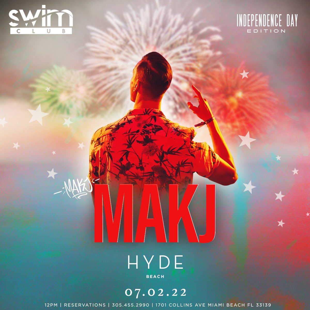 Our Annual Independence Weekend celebration kicks off with @MAKJ taking over Swim Club! 💦💥Saturday, July 2nd 🎧 For tickets visit tixr.com/e/45333