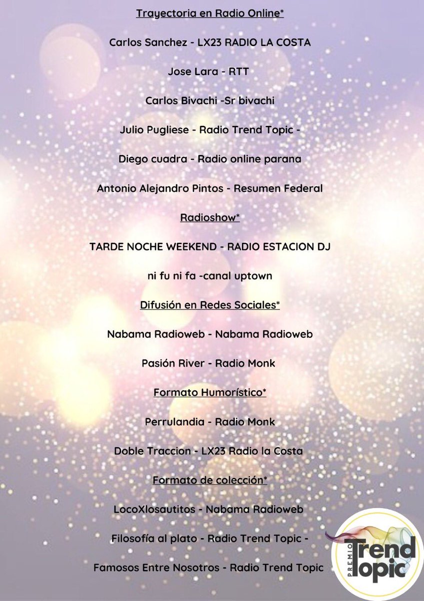 TrendTopicOk's tweet image. ¡Ya comenzo la #EtapadeVotación! lleva al podio ganador tu producción favorita👉premiostrendtopic.com.ar/web/ ¡Suerte para cada participante! #NominadxsTT #PremiosTT