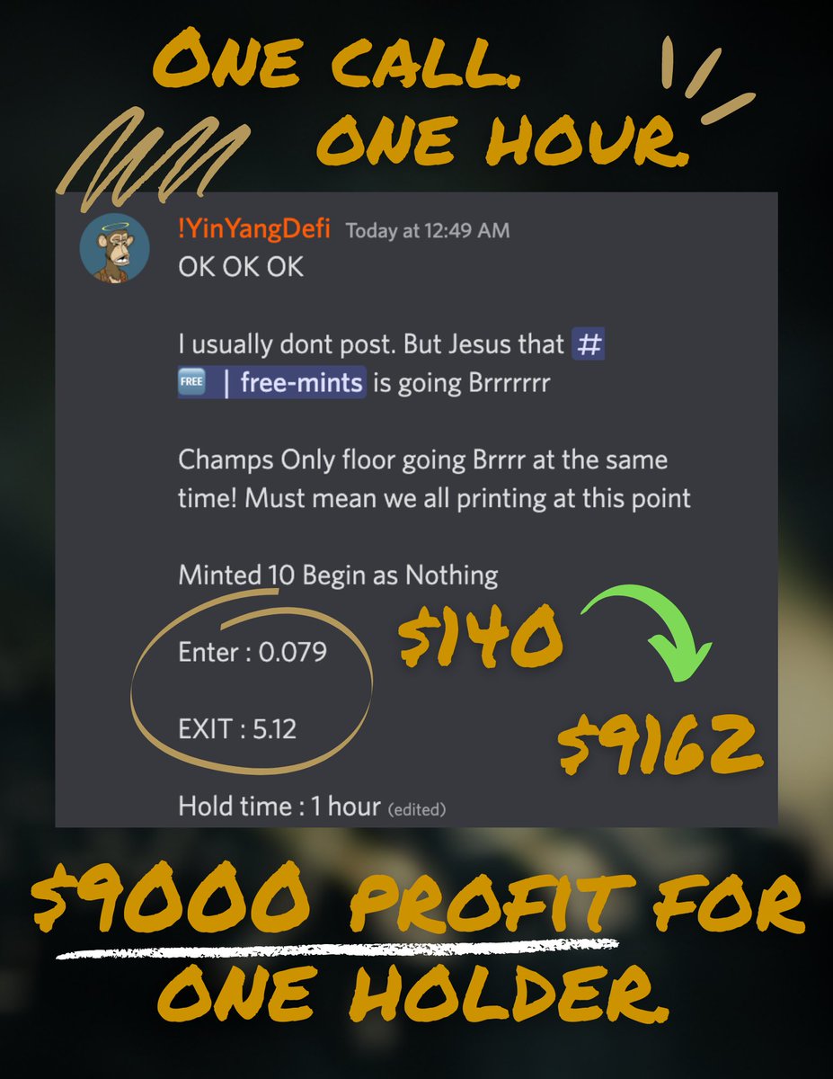 champsonlypass's tweet photo. INSANITY FOR HOLDERS.

.079ETH -> 5.12ETH in 1 hour by following one call.

This is your sign that @champsonlypass is, in fact, the spot. Get you a pass that pays for itself.

---
OS: https://t.co/R9U5gUI66Y
Discord: https://t.co/MB2UCrvpF6
Newsletter: https://t.co/cOfsgECsT4 https://t.co/k41tv9mUuQ