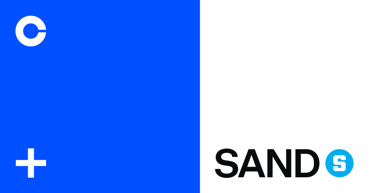 TheSandboxGame's tweet photo. 🎉 $SAND is now listed on @Coinbase. We are partnering with Coinbase to give away $100k worth of $SAND to 256 lucky winners!

Head here to take part in the sweeps 👇 (US only excl HI &amp; NY. 18+. No purchase necessary.) 
https://t.co/wT0vDlBVJy https://t.co/Npzj3P2moH