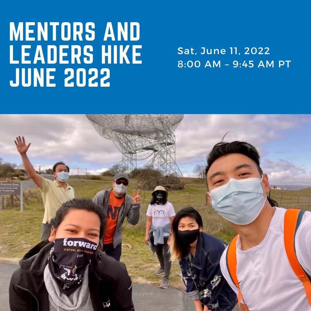 Join The Mentoring Club community as we #hike the Stanford Dish for health and social interactions that enrich our lives! 

Register now: eventbrite.com/e/mentors-and-…

#Hiking #TheMentoringClub #MentorsAndLeaders #HealthIsWealth #MentoringMatters #MakeTheWorldBetter
