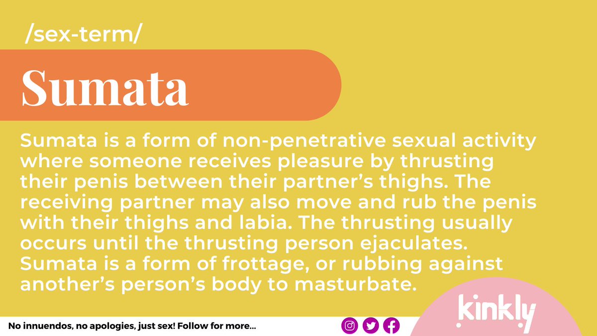 kinkly's tweet photo. What's #sumata with you, never heard of #frottage before? While not as well-known as its clothed cousin, dry humping, there are a lot of pleasurable benefits: https://t.co/ClllI0HIli #sexslang #sexterm https://t.co/rpzRYBGFu7