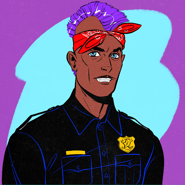 RobertCodau's tweet image. 👮‍♂️ 🚨 Police punk @FlinchNFT let’s go #FlinchMob