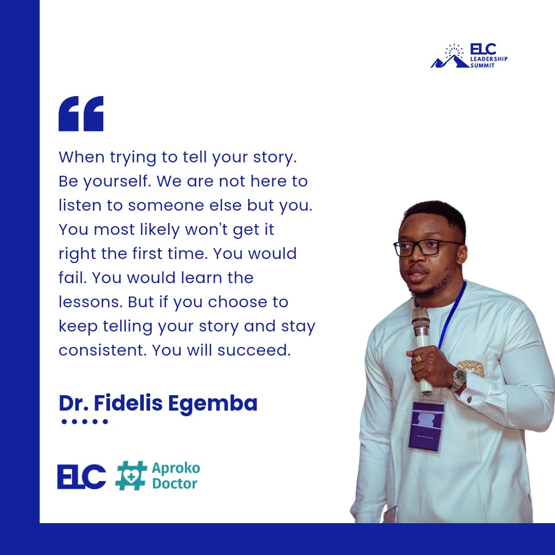 elcsummit's tweet photo. There is power in being yourself and showing up consistently.

Dr. Fidelis Egemba @aproko_doctor 

ELC Global Summit 2022

#aprokodoctor #elcglobalsummit #elcglobalsummit22 #theelcglobal https://t.co/eJDEzeGtrH