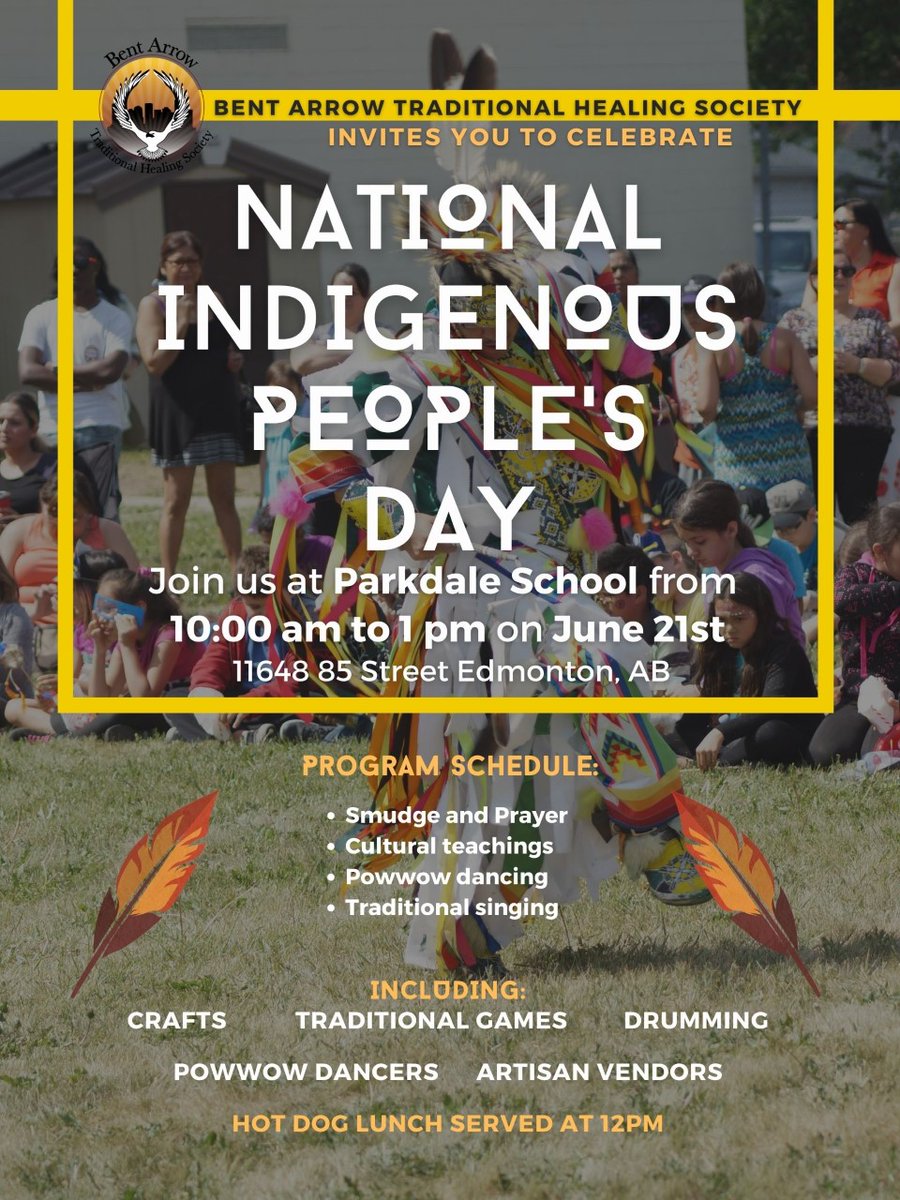 Mark your calendars for June 21 from 10-1 and join us at Parkdale School as we celebrate National Indigenous People's Day!