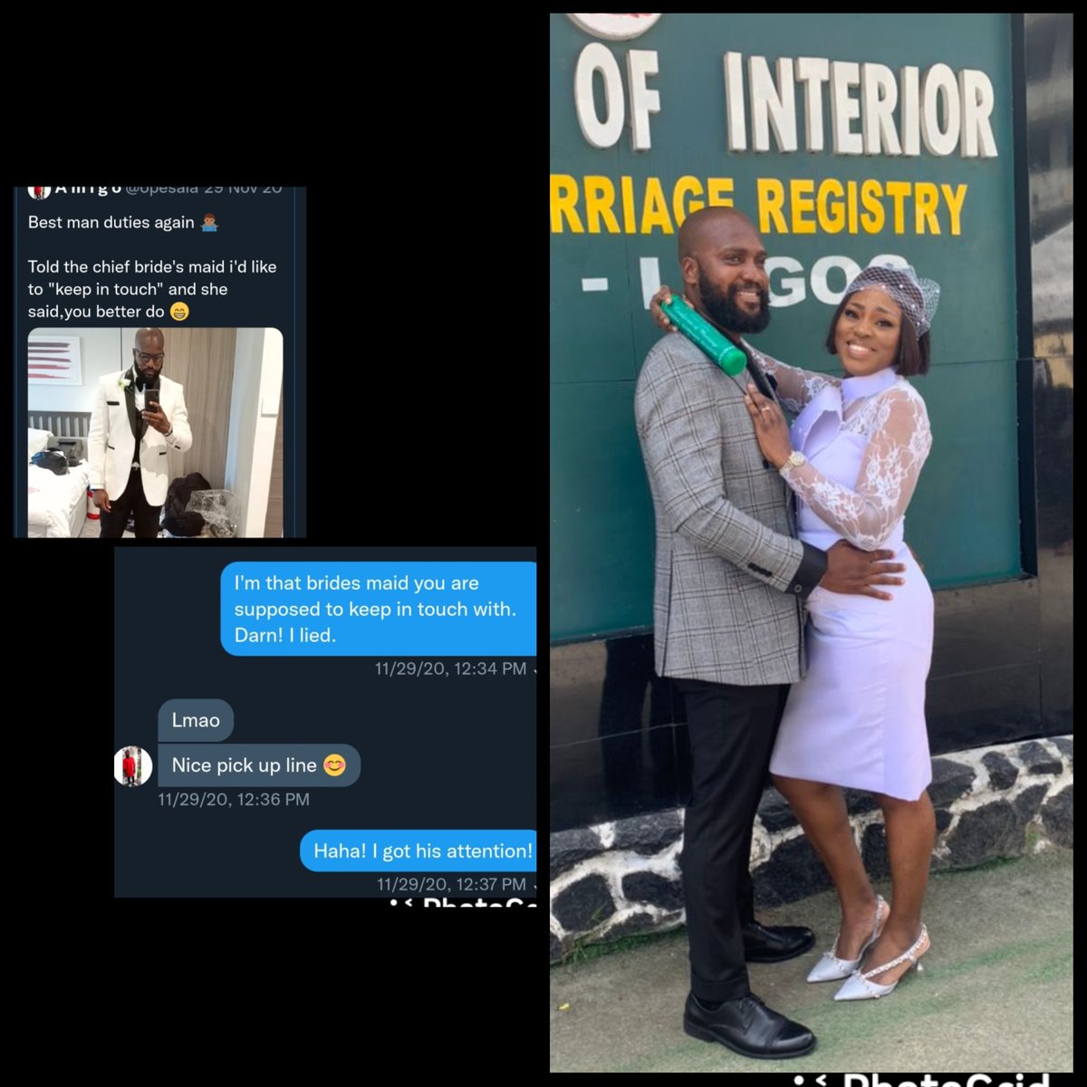 Tgurl_tolu's tweet photo. How it started VS how its going with the absolute LOML❤. I do not regret sliding in your DM, baby. Make the bridesmaid no vex abeg 😂  @opesala #otope'22 https://t.co/0Y7JKLF8OC