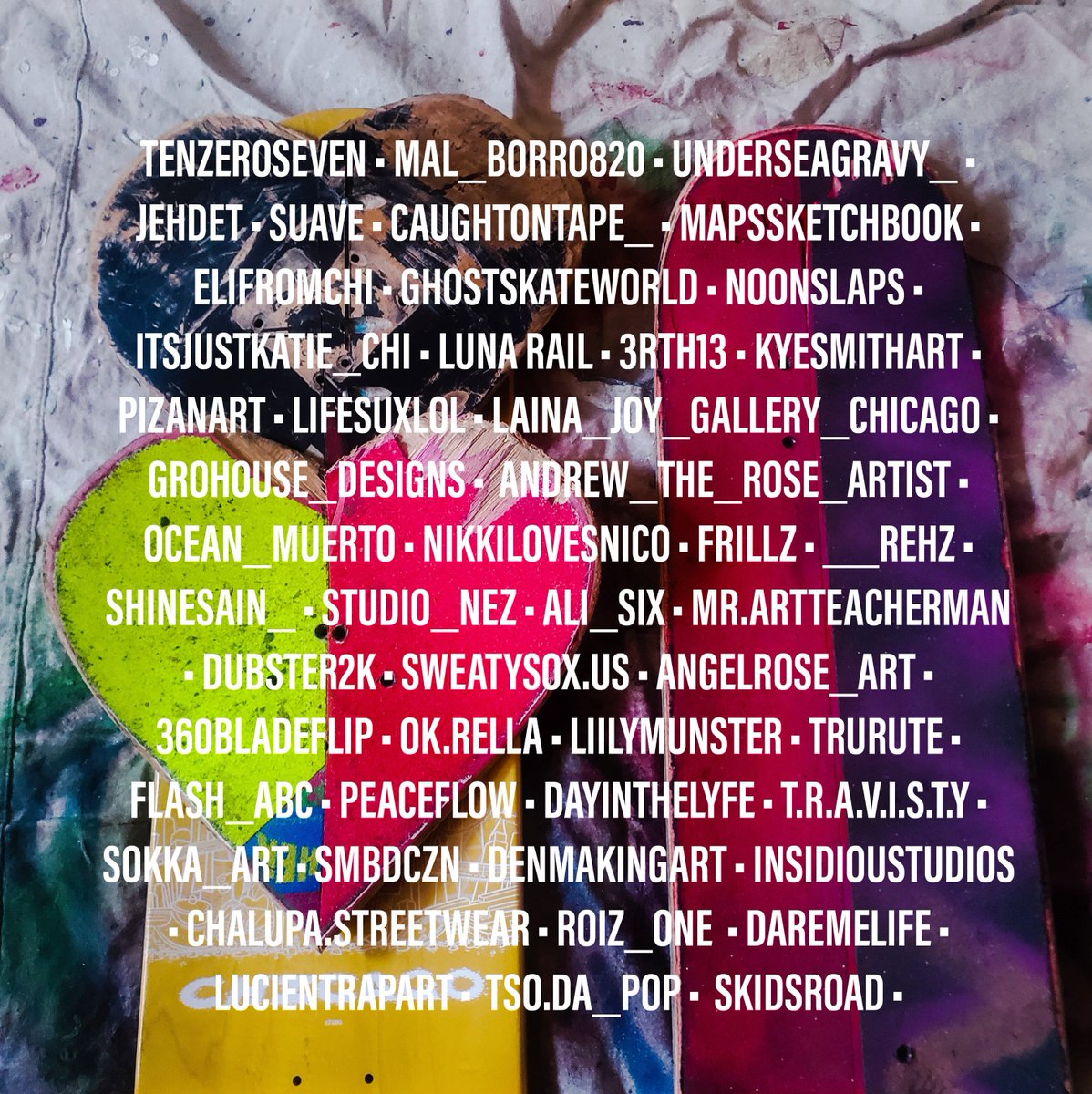 AnySquared's tweet photo. THIS Saturday June 11th 6-10pm: PASSIONS: A Skateboard Show. 3519 W. North. Details: https://t.co/4IuI0mXWnu #PassionsSk8show2022
.
#skateart #skateboardart #chicagoart #logansquare #humboldtpark #chicagostreetart #streetart #recycledart #anysquared #artpluscommunity #artshow https://t.co/wKqSpbPaE5