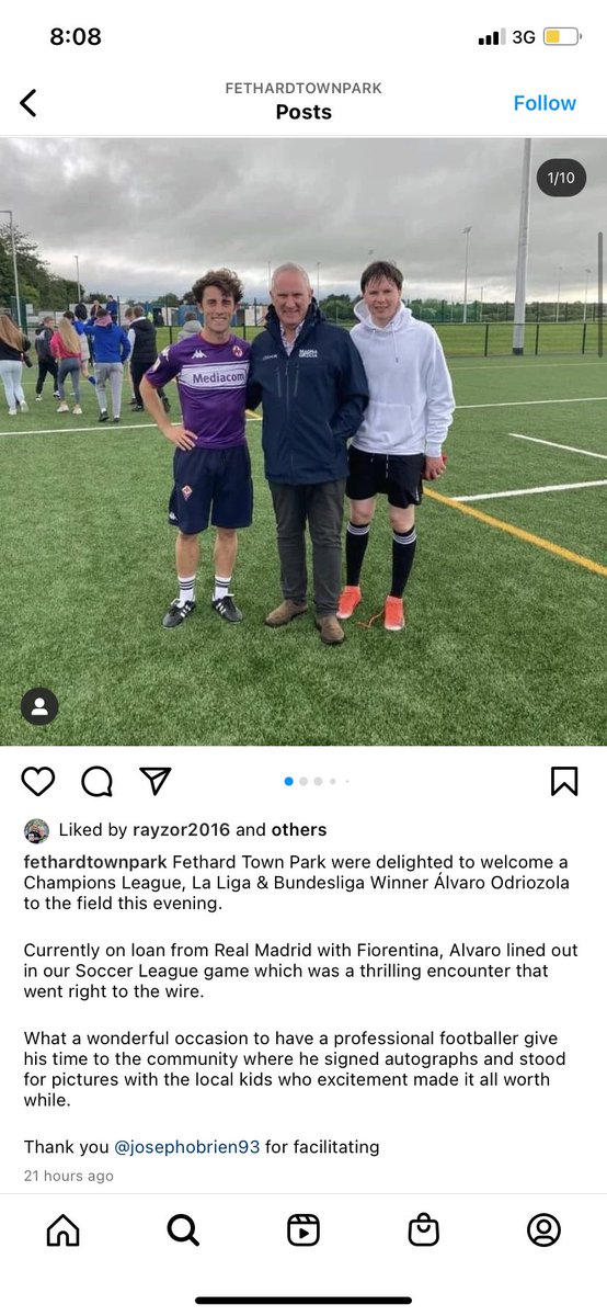 Spanish defender Álvaro Odriozola showed up to a game of 5-side in Fethard, Co. Tipperary last night.

The full-back spent the 2021/22 season on loan with Italian side Fiorentina from Real Madrid, and already has Bundesliga &amp; La Liga titles to his name.