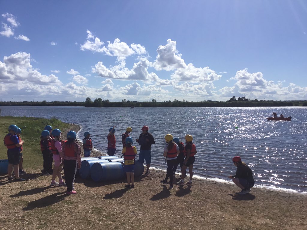 stjosb30school's tweet image. Raft building - started so well, ended in chaos. Unfortunately Mr G &amp;amp; Mr C may have ‘imbalanced’ it upon boarding the vessel. Kids loved it, and safely on land again!
