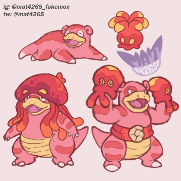 Slowpoke - Ghost/Fire #pokemon #fakemon #slowbro #pokemonscarletviolet