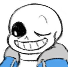 The skeleton chuckled at this, ruffling up their hair a little.

[ * heh... keep smiling like that and you might be like me, kid. ]