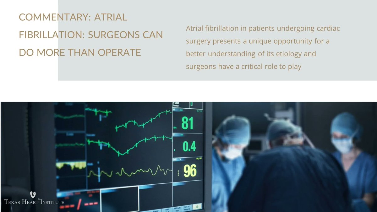 Commentary: Atrial fibrillation: Surgeons can do more than operate | #THIPubs @MarcMoonMD | @AATSJournals #JTCVS buff.ly/3mrNREz
