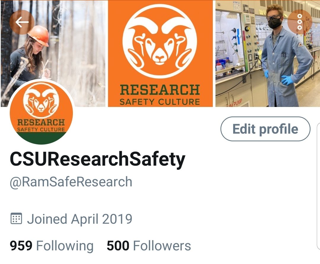 RamSafeResearch's tweet photo. THANK YOU FOR FOLLOWING!!! We reached 500 ๐๐งก๐ #ProudToBe #RAMsafe #CSU https://t.co/ZMs12tEA45