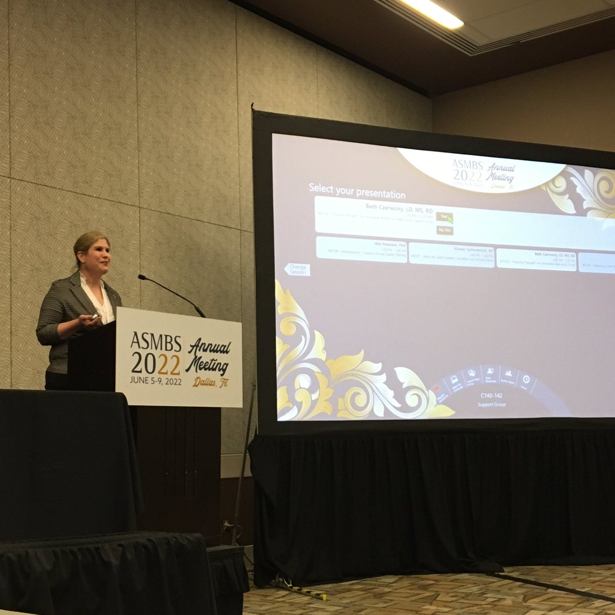 Dr. Kasey Goodpaster (@drgoodpaster) on Twitter photo Helpful and engaging talk by <a href="/beth_czerwony/">Beth Czerwony</a> sharing her experience co-hosting virtual support groups with Dr. Nini Peterson at <a href="/ClevelandClinic/">Cleveland Clinic</a>. They call it “food for thought.” Beth (the RD) is the food, and Nini (the psychologist) is the thought 😁🍎💭 #asmbs2022 Helpful and engaging talk by <a href="/beth_czerwony/">Beth Czerwony</a> sharing her experience co-hosting virtual support groups with Dr. Nini Peterson at <a href="/ClevelandClinic/">Cleveland Clinic</a>. They call it “food for thought.” Beth (the RD) is the food, and Nini (the psychologist) is the thought 😁🍎💭 #asmbs2022