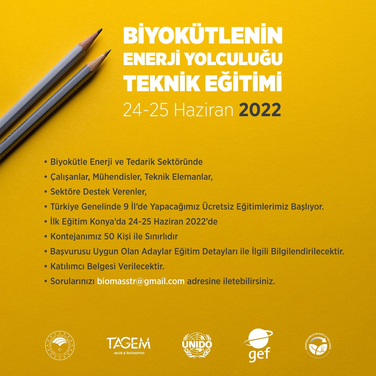 Alanında uzman akademisyenlerimizin desteği ile eğitimlerimiz başlıyor🤓
➡️Başvuru Linki: forms.gle/wKaGsh1Vjb9S2f…
#biomass #biyokütle #egitim