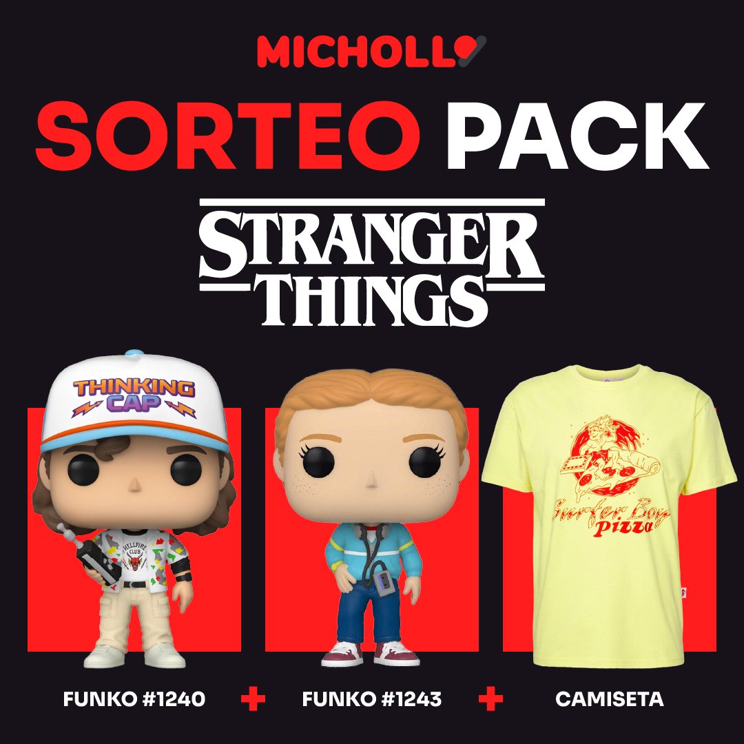 StrangerNews11's tweet image. Sorteamos este Pack de Funkos de Dustin &amp;amp; Max + Camiseta! 

Para Participar sigue a @michollo + RT este Tweet.

Buena Suerte a todos! International #Giveaway ❤️✨📺 #StrangerThings4