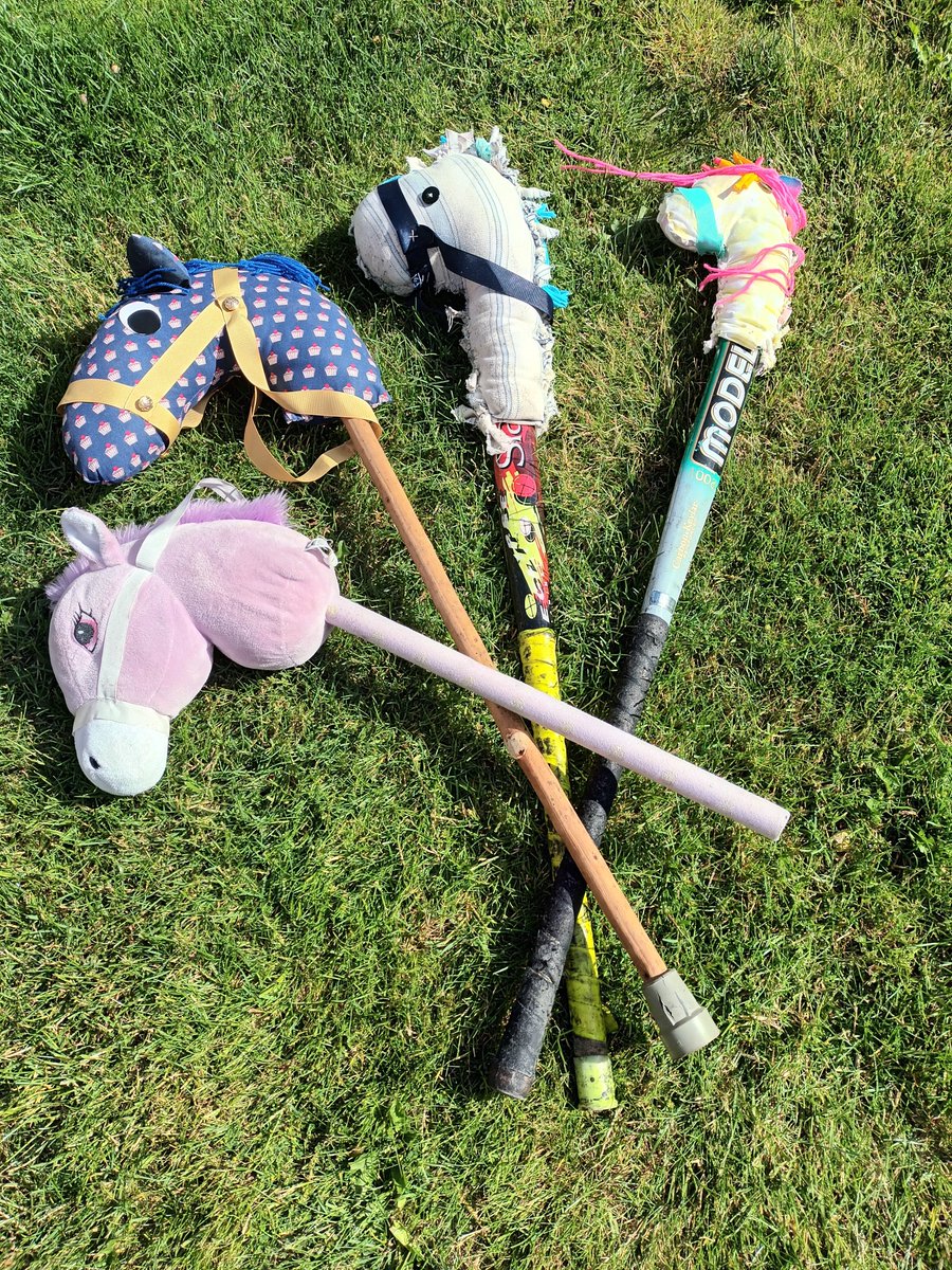 🐴Make your own horse for our Guinness World Record Attempt (Sun 26th June) sponsored by <a href="/fonehouse/">Fonehouse</a> and <a href="/ParkersEarley/">Parkers Earley Estate & Letting Agent</a> 
💡All you need is an old sock and a stick - can you spot the hockey and walking sticks we've borrowed here?!!  DIY Instructions at hurstshow.uk/worldrecord