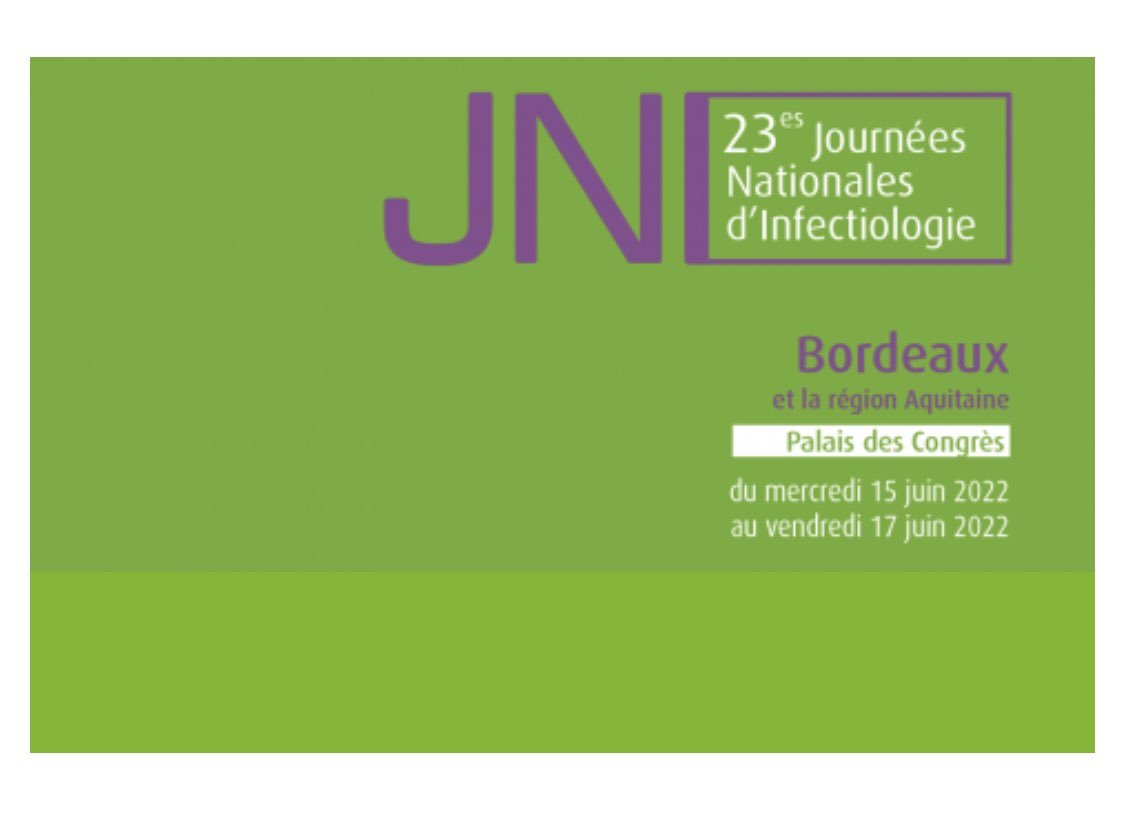 J-7 avant le lancement des #JNI2022 de <a href="/Bordeaux/">Bordeaux</a> 🤩 <a href="/JNInfectiologie/">JNInfectiologie</a>. On vous attend tous pour se retrouver autour de thématiques passionnantes, avec une session dernière minute #Monkeypox <a href="/SantePubliqueFr/">SantépubliqueFrance</a> <a href="/institutpasteur/">Institut Pasteur, since 1887</a> #COREB. <a href="/CecileBebear/">Cecile Bebear</a> <a href="/BrunonGagneux/">Amandine Gagneux-Brunon</a> <a href="/BleibtreuAlexa1/">Bleibtreu Alexandre</a>