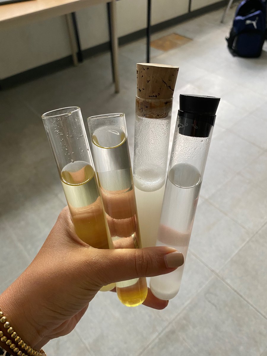 MrsAngiolella's tweet photo. Testing out which substances will make a mixture and what will separate! We tested vegetable oil, water, rubbing alcohol, flour, sugar and salt. @SMCDSB_MAI https://t.co/xMS1iaxwLU