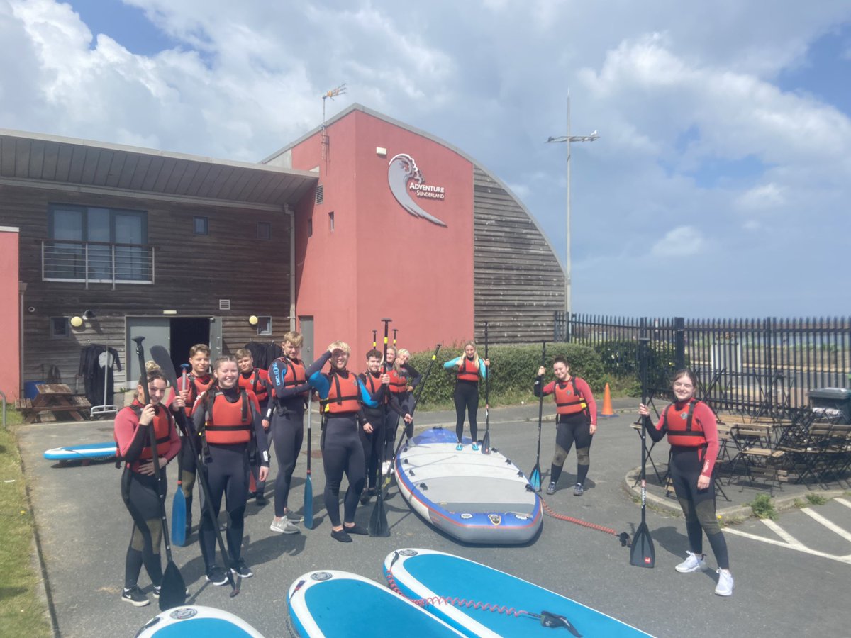 Amazing trip out for our Year 12 
A-Level PE group today. All organised by <a href="/sunderlanduni/">University of Sunderland</a>. 3 great practical sessions ran looking at all things sport🫀🏃‍♀️. Then onto <a href="/Adventure_Sund/">Adventure Sunderland</a> for paddle boarding, making use of that North Sea! 🌊

We can’t wait to to visit next year!