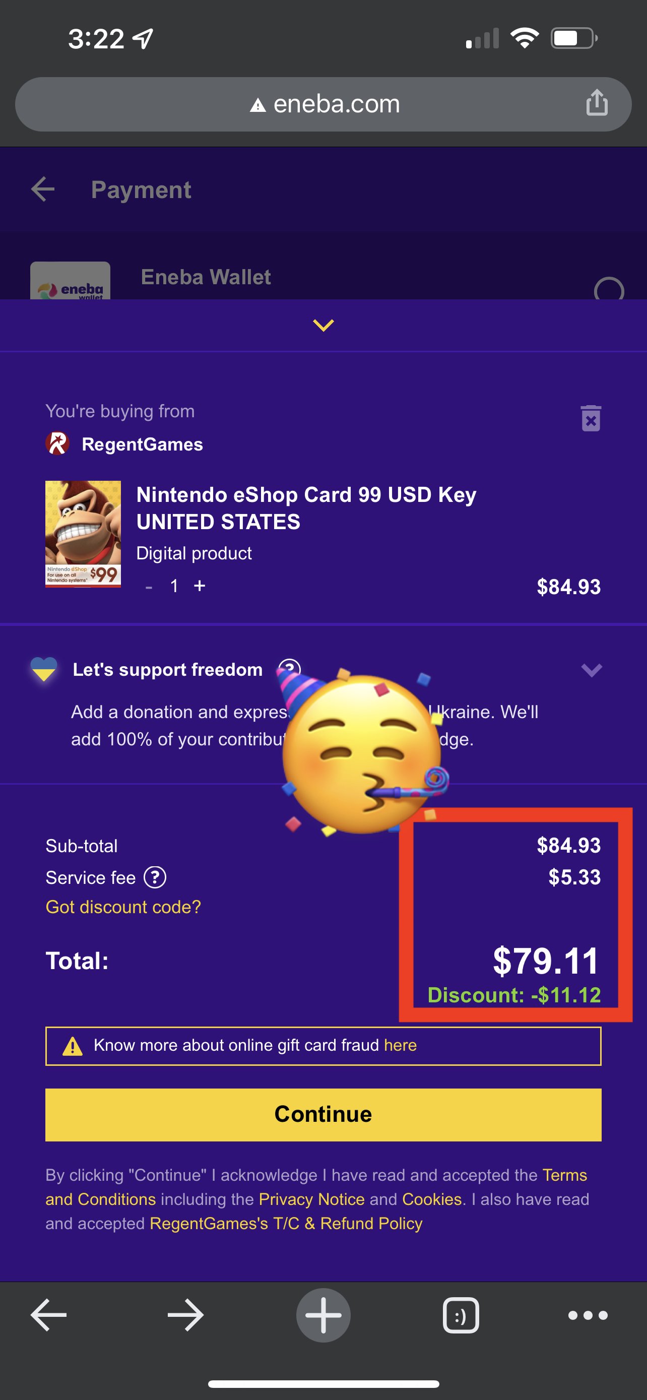 Nintendo eShop Gift Card - $20 USD USA e-Shop Switch / 3DS / Wii U